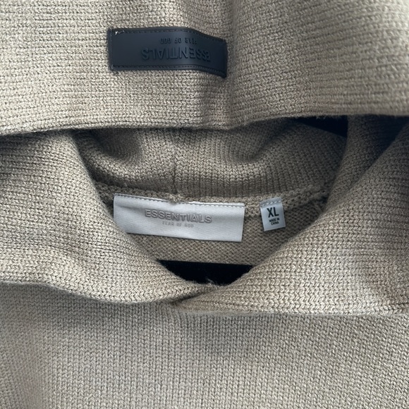 NWT Fear of God Essentials Knit Hoodie 'Oak' - Picture 7 of 8